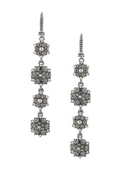 Marchesa drop flower-cluster earrings