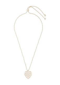 Marchesa heart rhodium necklace