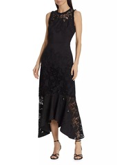 Marchesa Iris Embroidered Midi-Dress