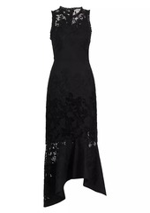 Marchesa Iris Embroidered Midi-Dress