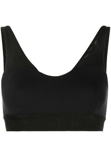 Marchesa lace-up detail sports bra