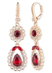Marchesa Bold & Beautiful Double Drop Earrings in Gold/Siam at Nordstrom Rack