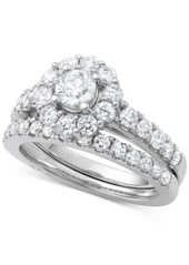 Marchesa Certified Diamond Bridal Set (2 ct. t.w.) in 18k Gold, White Gold or Rose Gold, Created for Macy's - Rose Gold