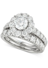 Marchesa Certified Diamond Bridal Set (3 ct. t.w.) in 18k White, Yellow and Rose Gold - Yellow Gold