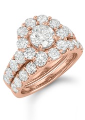Marchesa Certified Diamond Bridal Set (4 ct. t.w.) in 18k White, Yellow or Rose Gold - White Gold