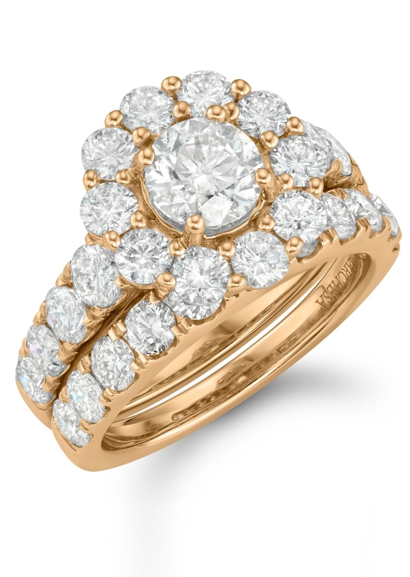 Marchesa Certified Diamond Bridal Set (4 ct. t.w.) in 18k White, Yellow or Rose Gold - Yellow Gold