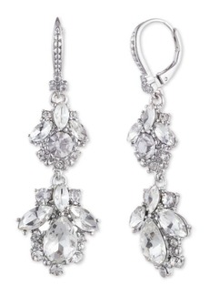 Marchesa Crystal Cluster Double Drop Earrings