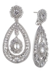 Marchesa Crystal Filigree Chandelier Earrings - Silver