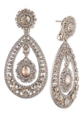 Marchesa Crystal Filigree Chandelier Earrings - Silver