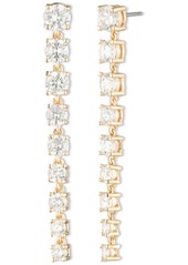 Marchesa Cubic Zirconia Linear Drop Earrings - Gold