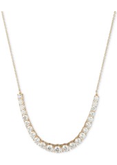 "Marchesa Cubic Zirconia Tennis Statement Necklace, 16"" + 3"" extender - Crystal Wh"