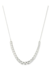 "Marchesa Cubic Zirconia Tennis Statement Necklace, 16"" + 3"" extender - Crystal Wh"