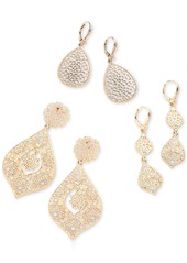 Marchesa Gold-Tone Filigree Double Drop Earrings - Gold