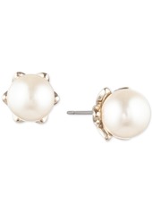 Marchesa Gold-Tone Imitation Pearl Stud Earrings - Gold
