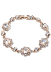 Marchesa Gold-Tone Round & Pear-Shape Crystal Flex Bracelet - Gold