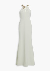 Marchesa Notte - Embellished pleated crepe gown - Pink - US 6