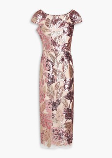 Marchesa Notte - Embellished tulle midi dress - Pink - US 0
