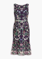 Marchesa Notte - Embroidered tulle dress - Purple - US 4