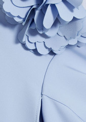 Marchesa Notte - Cape-effect floral-appliquéd cady gown - Blue - US 0