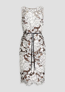 Marchesa Notte - Layered embroidered satin-twill and tulle dress - White - US 6