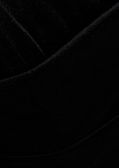 Marchesa Notte - Off-the-shoulder draped velvet dress - Neutral - US 4