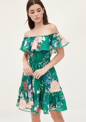 Notte Printed Off Shoulder Ruffle Mini Dress 80 Off