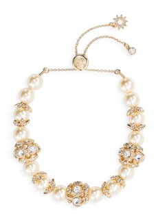 Marchesa Pavé Crystal & Imitation Pearl Slider Bracelet