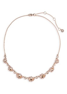 Marchesa Pear Crystal Halo Frontal Necklace
