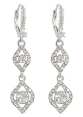 Marchesa Pear Stone Double Drop Earrings in Rhod/Cry at Nordstrom Rack