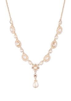 Marchesa Precious Imitation Pearl Y-Necklace in Gld/Pearl at Nordstrom Rack