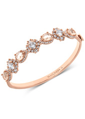 Marchesa Rose Gold-Tone Crystal & Stone Bangle Bracelet