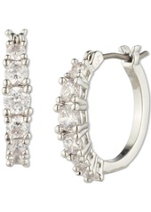 "Marchesa Small Cubic Zirconia Huggie Hoop Earrings, 0.54"" - Gold"