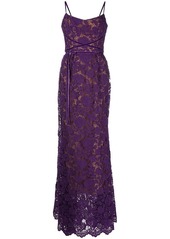 Marchesa sleeveless lace gown