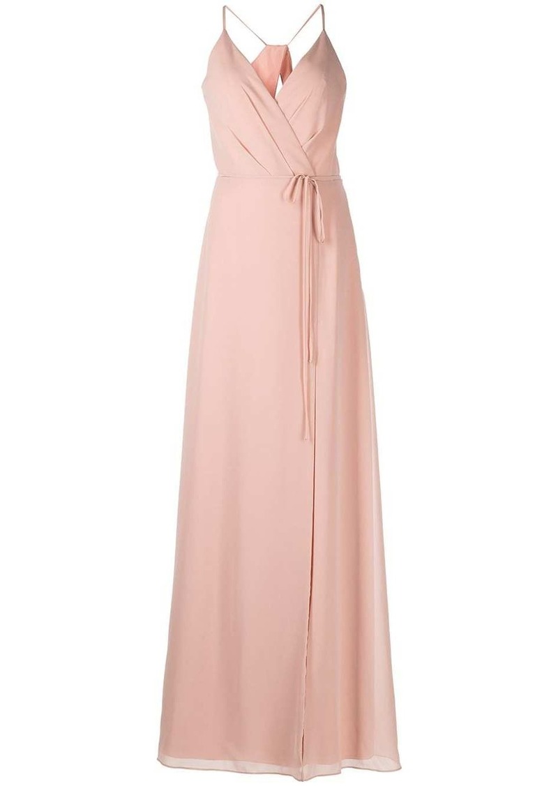 Marchesa sleeveless tied waist dress