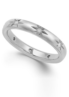 Star by Marchesa Diamond Star Wedding Band in 18k White Gold (1/8 ct. t.w.), Created for Macy's - White Gold