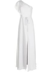 Marchesa tied-waist single-shoulder dress