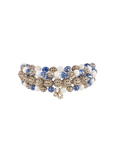 Marchesa triple bead charm bracelet