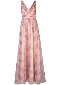 Marchesa tulle floral bridesmaid gown