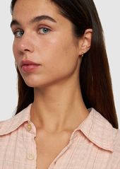 Maria Black Axton 7 Bi-texture Mono Huggie Earring