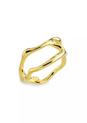 Maria Black Iris 22K-Gold-Plated Ring