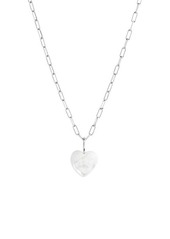 Maria Black Lovesick Mother-of-Pearl & Pearl Charm Necklace in Silver at Nordstrom