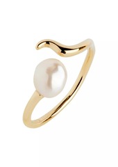 Maria Black Moonshine 22K-Gold-Plated & 7-9MM Freshwater Pearl Ring