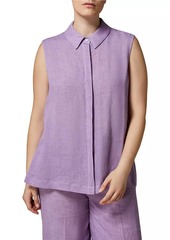 Marina Rinaldi Eddy Plus Size Linen Sleeveless Blouse