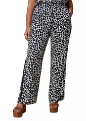 Marina Rinaldi Liriche Geometric Wide-Leg Pants