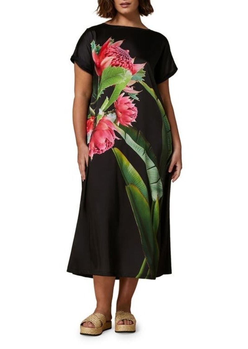 Marina Rinaldi Cadine Floral Print Jersey Dress