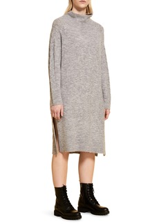 Marina Rinaldi Galateo Long Sleeve Sweater Dress in Light Grey at Nordstrom