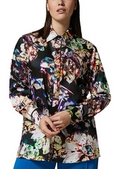 Marina Rinaldi Jewel Print Satin Shirt