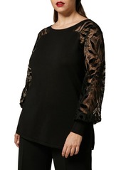 Marina Rinaldi Lace Sleeve Tunic Sweater