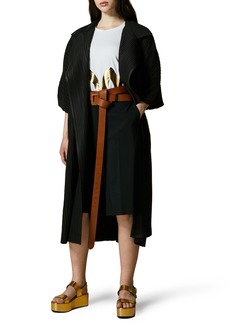 Marina Rinaldi Oleandro Ottoman Short Sleeve Open Jacket in Black at Nordstrom