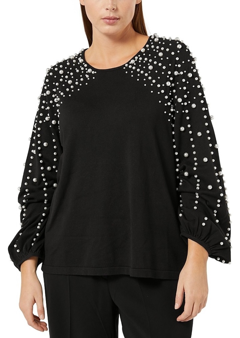 Marina Rinaldi Nelson Pearl Embellished Sweater